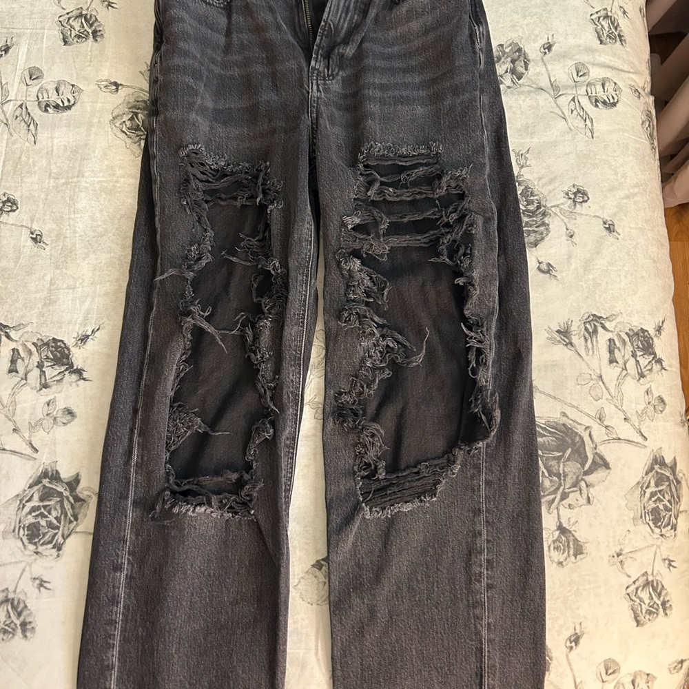 American Eagle Outfitters Black Straight Leg Jeans